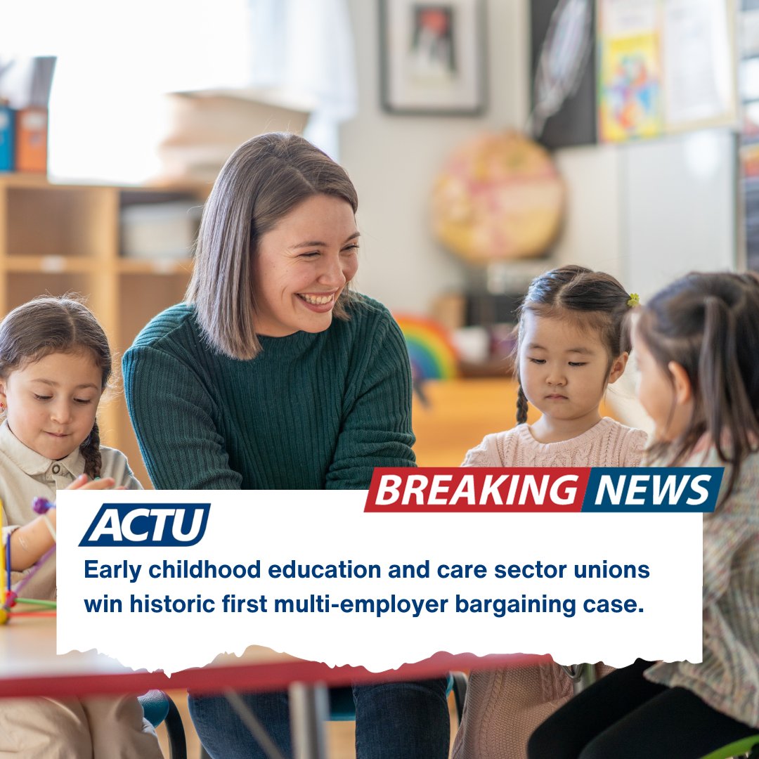 Today, we celebrate a groundbreaking win for early childhood education and care sector unions! The Fair Work Commission has granted the application to bargain across 64 employers, covering educators, teachers, and staff in over 500 centres nationwide. #UnionStrong