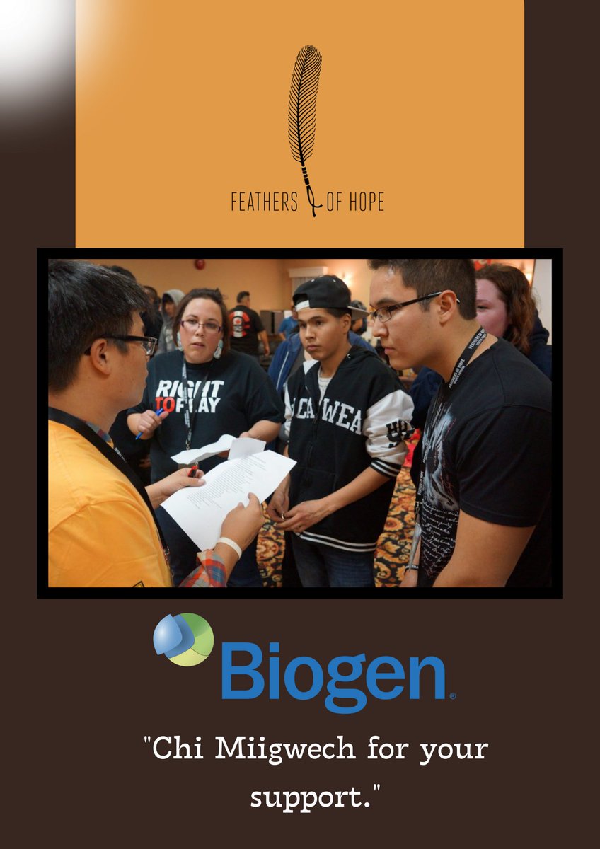 FOHTBay's tweet photo. Chi Miigwech @Biogen for your support Our partnership fuels hope, empowers youth, and creates change. Together, we'll continue making a lasting impact.  
#Partnership #YouthEmpowerment #Gratitude
#BiogenSupportsFeathersOfHope
#YouthEmpowerment
#IndigenousYouth https://t.co/oXmT8LUmzX