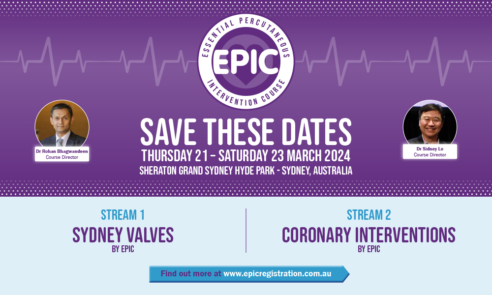 Save these dates - EPIC 2024. Thurs 21 - Sat 23 March 2024. Sheraton Grand Sydney Hyde Park epicregistration.com.au