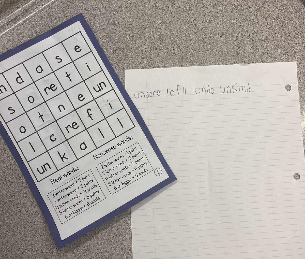 Boggle- Affixes style 😎 #MorphologyMatters #striveforgreatness