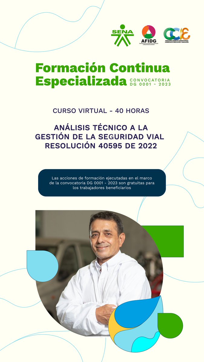 holdingafidg's tweet photo. #Aviso 🔊
En el día de hoy iniciamos Formación Continua Especializada 2023, con la AF1: Análisis Técnico a la Gestión de la Seguridad Vial - Resolución 40595 de 2022, Grupos 16 y 17 en Arauca 📉📊
#SenaConLasEmpresas @RusbyVargas @SENAComunica https://t.co/yuxBsU4LjG