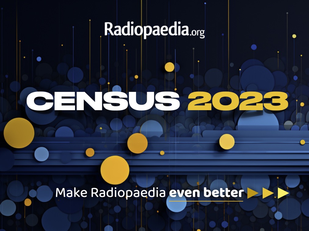 Frank Gaillard (@frankgaillard) on Twitter photo If you ever use <a href="/Radiopaedia/">Radiopaedia.org</a> can I ask you for a few minutes of your time to complete our Census? It makes a big difference to us. 🙏💜
Census 2023: bit.ly/r-census2023
#radiology If you ever use <a href="/Radiopaedia/">Radiopaedia.org</a> can I ask you for a few minutes of your time to complete our Census? It makes a big difference to us. 🙏💜
Census 2023: bit.ly/r-census2023
#radiology