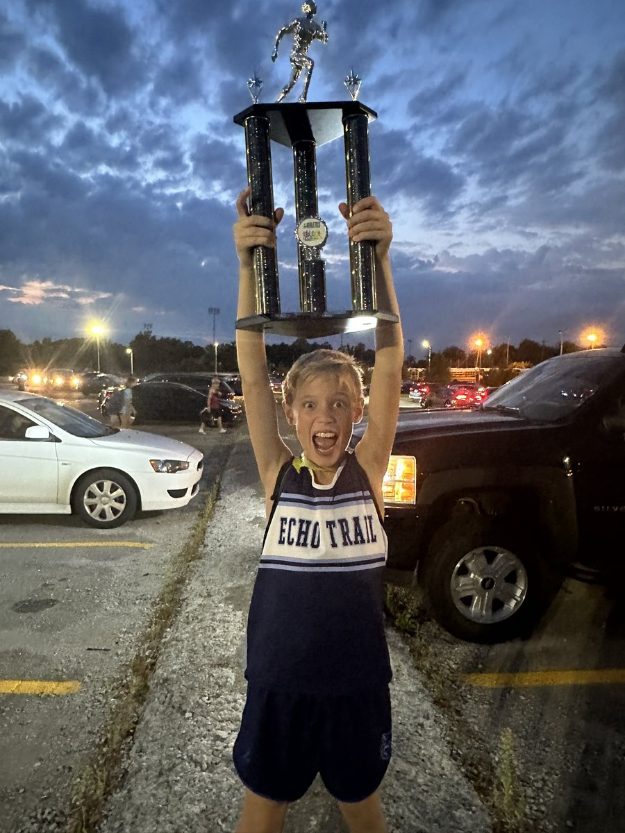 Time to add our first team trophy to the case 🐺🏆 Congratulations to our Cross Country team for winning the JCPS 6th grade Championship 🏆🐺 Special thanks to the coaches that worked with our team this season 🐺🏆 #ExpectgreaTness #Wolfpack #RunWithTheWolves