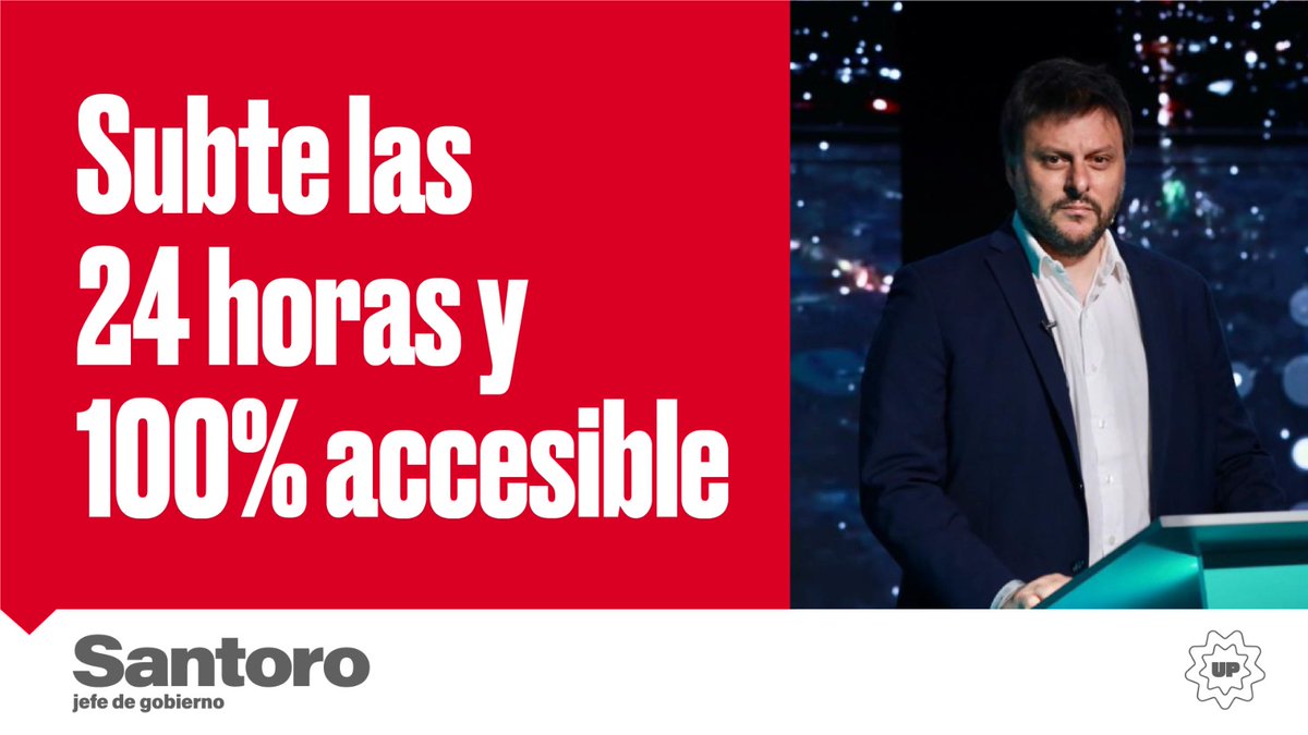 SantoroLeandro's tweet photo. El PRO en 8 años no construyó ni un kilómetro de subte. Sólo 36 de las 90 estaciones son accesibles para personas con discapacidad. 

Cuando seamos gobierno vamos a garantizar que el subte llegue a todos los barrios de la Ciudad. #HayAlternativa #LaCiudadDebate https://t.co/UueDniQILV