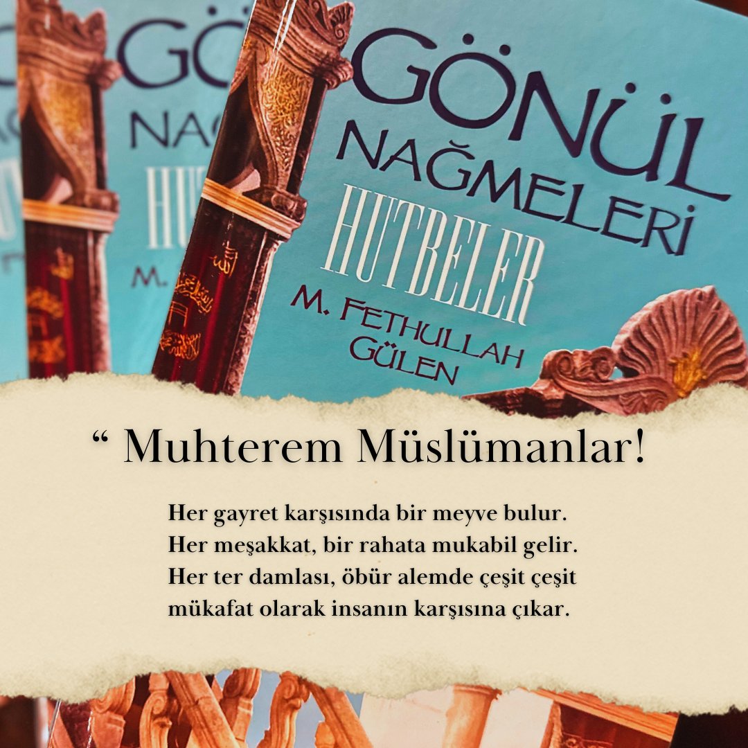 antstores's tweet photo. Gönül Nağmeleri Hutbeler
https://t.co/Bj2tnCuvs6

60 ihtilali ile 12 Eylül arası, yitik bir ‘ara dönem’ olarak nitelendirilir. Bu yitik yıllarda topluma yön verebilmek için büyük gayret sarf eden Fethullah Gülen Hocaefendi’nin hutbelerinden 52 tanesi bu kitapta toplandı. https://t.co/tOmlQj94CJ