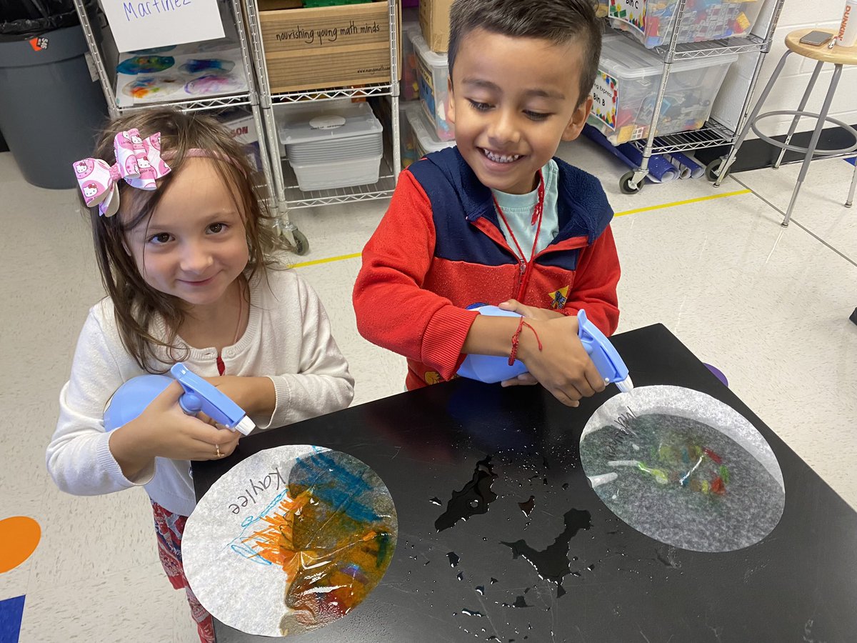 Kindergarten scientists creating chromotography dots! #MakeYourMark