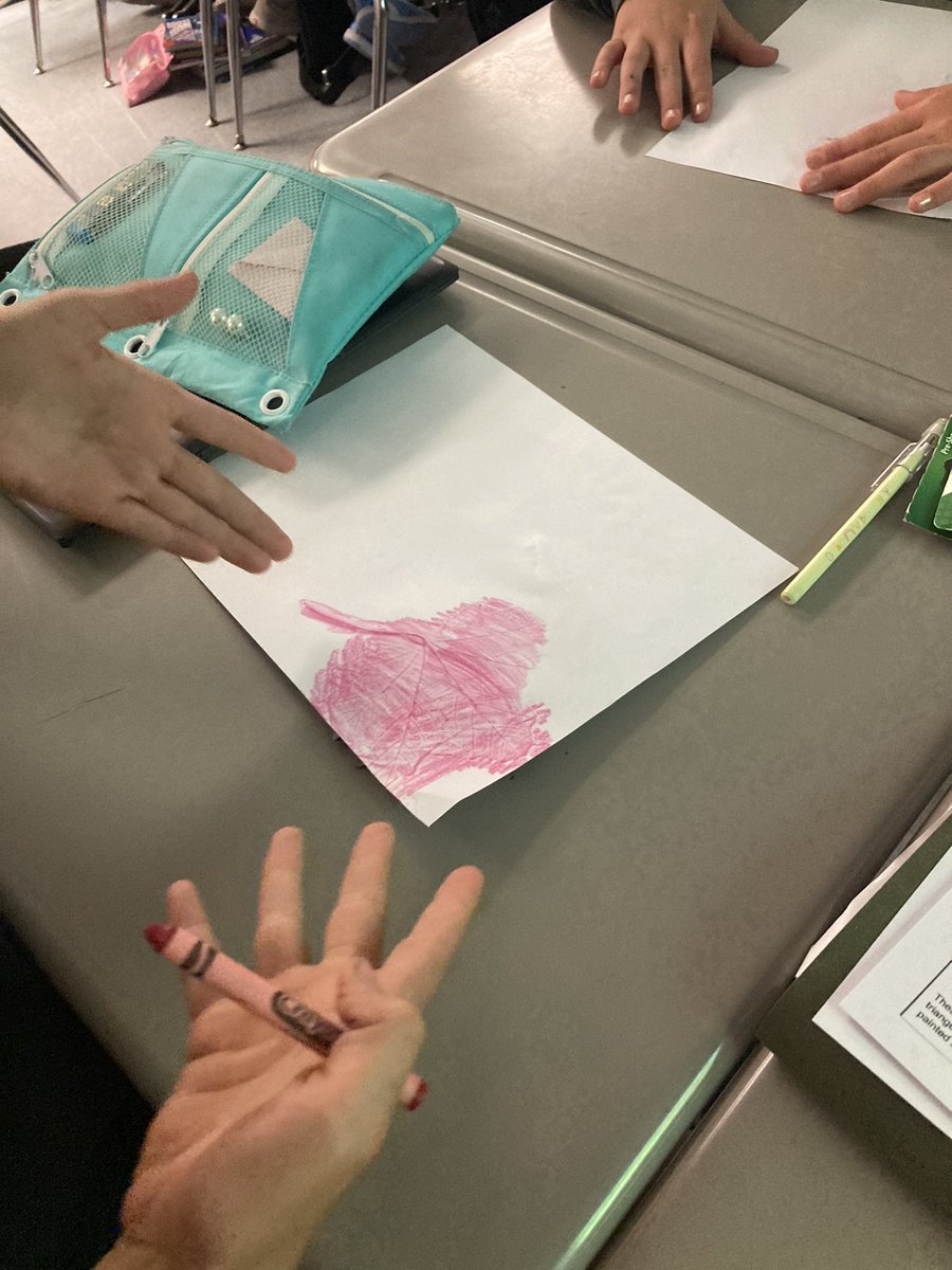 tegesdal's tweet photo. Leaf rubbings, kids love this activity! #nocomputerneeded @MysterySci #fifthgraders https://t.co/cZ9PQoFff1