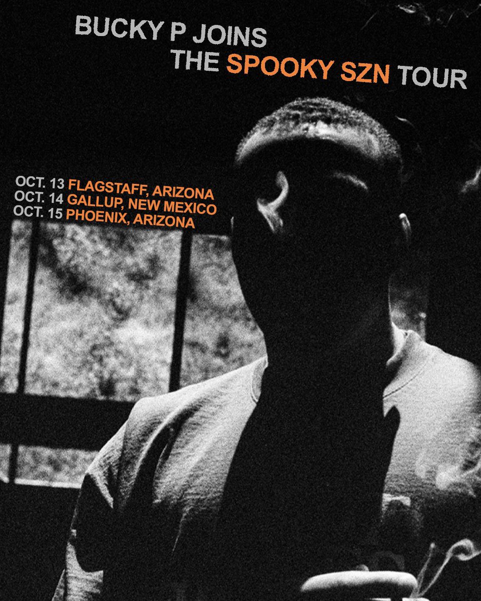 buckyp_'s tweet photo. NEW SINGLE + MINI TOUR
Catch me on ALL SZN’s Spooky SZN Tour coming to a city near YOU! Gonna have plenty of @buckxing on deck and some CGE merch as well. Also, go listen to my BRAND NEW single “Who Taught You” available on all platforms: https://t.co/TAWewJmmc5 https://t.co/o18x53NRKr
