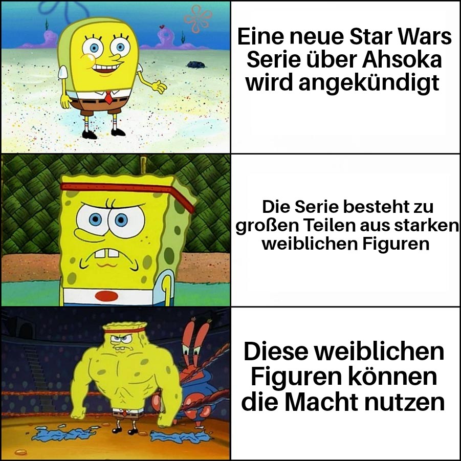 ScheuerFutz's tweet photo. Die dumme misogyne #StarWars Fan Bubbel wenn es um #Ahsoka geht. Einige von den nur noch ein dummer Scheißhaufen 🤡🤡🤡 https://t.co/5lWxXsG8bv