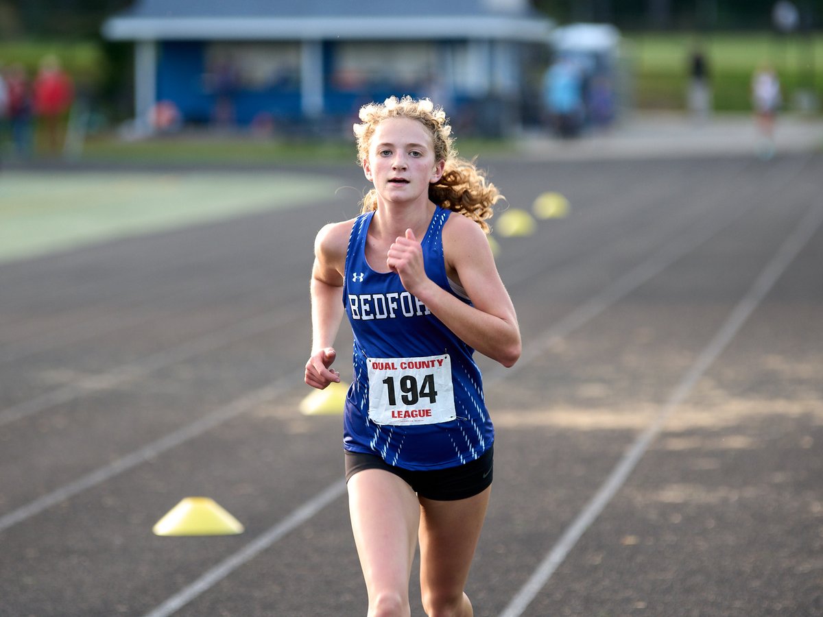 mnosal's tweet photo. Way to go Bedford Girls XC! A great win on your home course. @TheRealSwagFlag @BedfordBucs https://t.co/jqfjiP6wvi