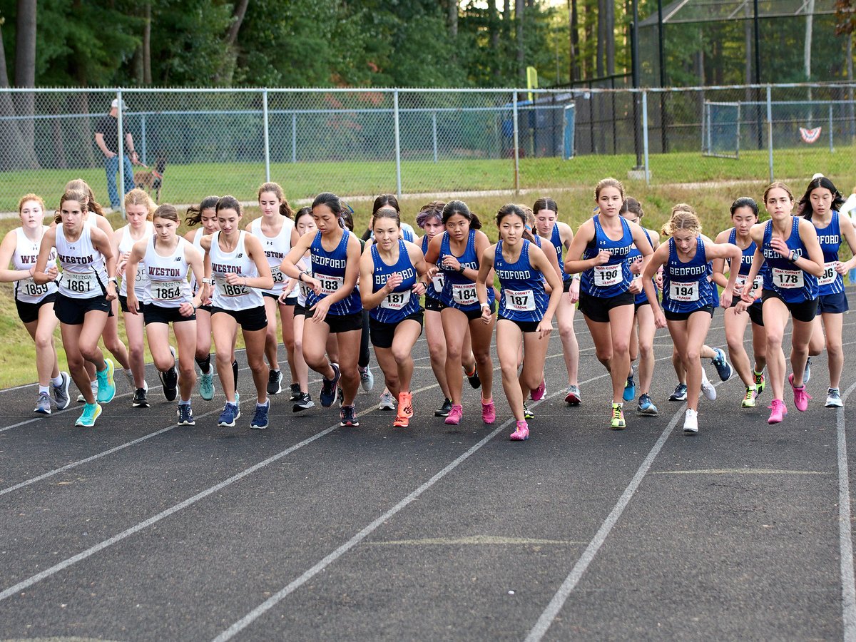 mnosal's tweet photo. Way to go Bedford Girls XC! A great win on your home course. @TheRealSwagFlag @BedfordBucs https://t.co/jqfjiP6wvi