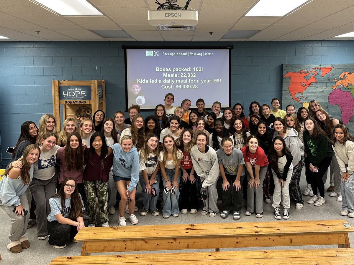 Successful afternoon giving back as a team at Feed My Starving Children in Libertyville. Way to pack those boxes ladies! <a href="/fmsc_org/">Feed My Starving Children</a>