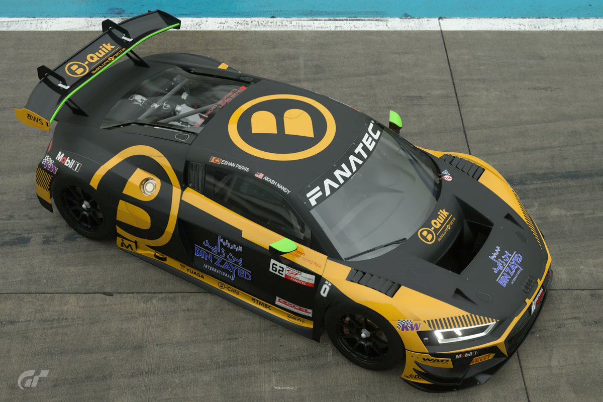 snj2518's tweet image. 同チームのマシンということでこちらも製作

Fanatec GT World Challenge Asia

B-Quik Absolute Racing #62
Audi R8 LMS GT3 EVO II 

Eshan Pieris / Akash Neil Nandy

#AbsoluteRacing
#GT7
#GT7Livery
#GTWorldChAsia