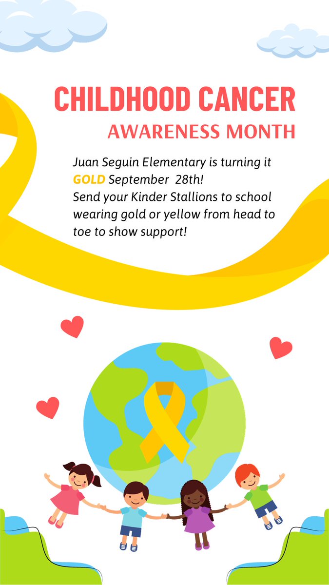 Kinder Stallions!! 
Don’t forget we are turning it gold tomorrow!! Wear yellow or gold to show support! 🤩💛