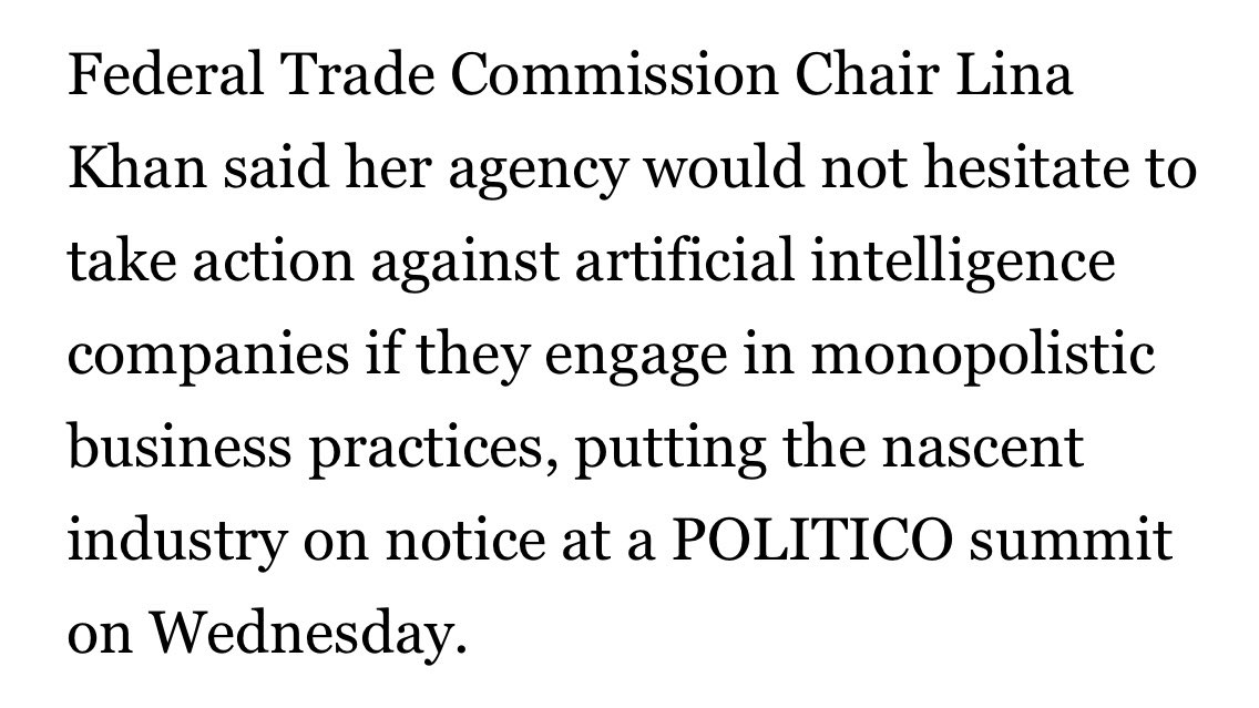 Funny story. There is a monopoly approaching $300B in revenue from scraping the web, mining users’ data and gatekeeping for all sides of the supply chain. And no publisher can limit them out of fear of business impact. politico.com/news/2023/09/2…