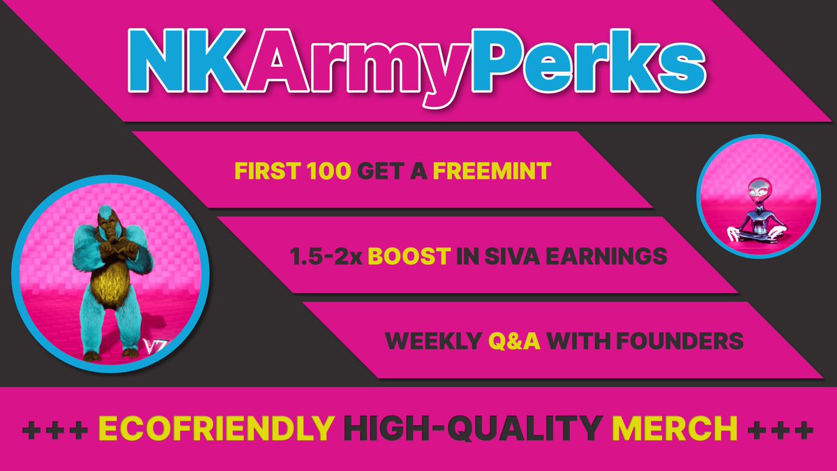 🛡️ Join the #KeepersArmy with NiftyKeepers! 🔐 First 100 members score a FREE mint 🆓, enjoy 1.5-2x SIVA earnings 💰, engage in weekly Q&amp;A with founders 🗨️, and rock eco-friendly high-quality merch! 🌱💎 Join today for free and dive into the world of #CryptoCollectibles