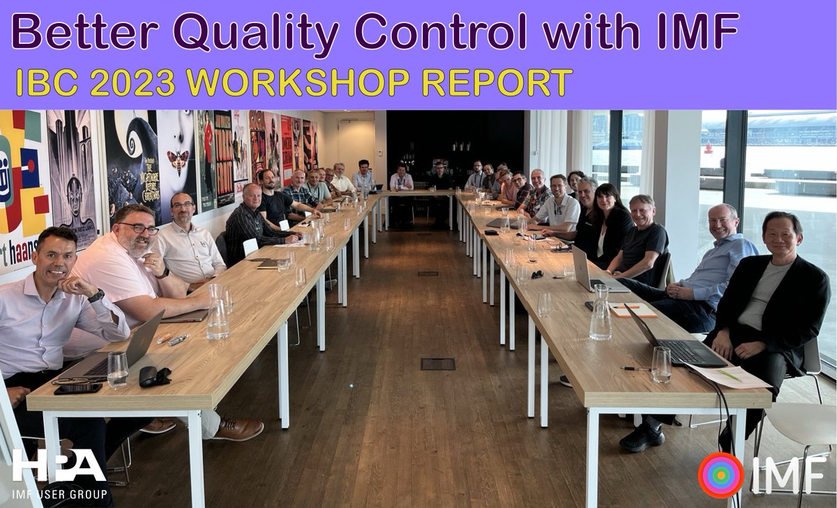 How to better QC! We held a workshop at #ibc2023 with stakeholders from across the supply chain. Must read 👇 if you are dealing with component-based media or if you are interested in reducing rejections.
imfug.com/workshop-repor…
#ispeakimf