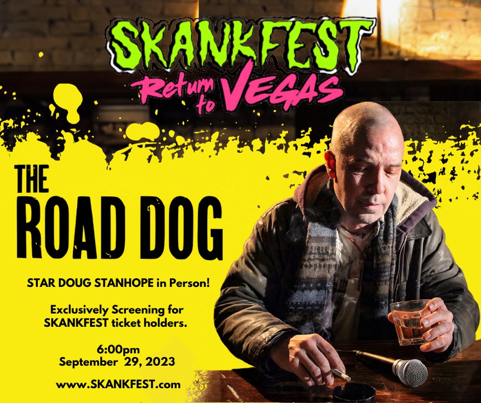 theroaddogmovie's tweet photo. Happening this Friday September 29th @SkankfestNYC  in Downtown Las Vegas!! #VivaTheRoadDog 🌠

https://t.co/UysbOZhwfL https://t.co/40nQU4JrfU