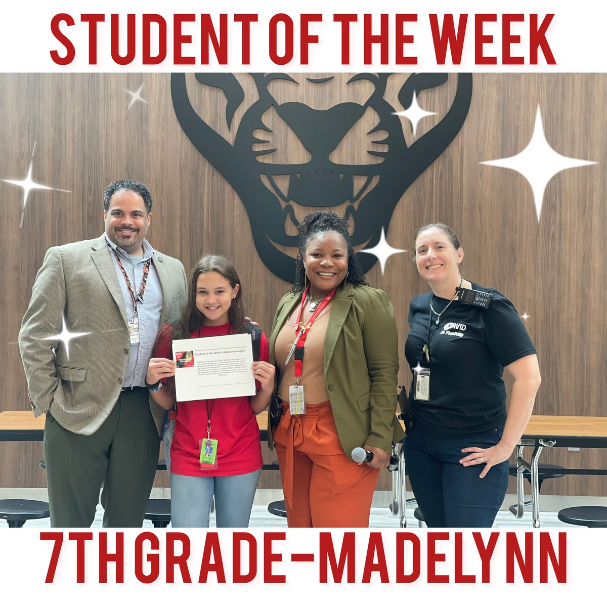 #StudentoftheWeek #7thgrade
Madelynn is a motivator! She goes put of her way to help others and is a kind and welcoming person. Thank you for being you! #KMSCougarPRIDE #KMS1ofaKIND @HumbleISD_KMS @HumbleISD_PSS @MsDawson2005 @PrincipalCurl @counselors_kms @HumbleISD_CBS