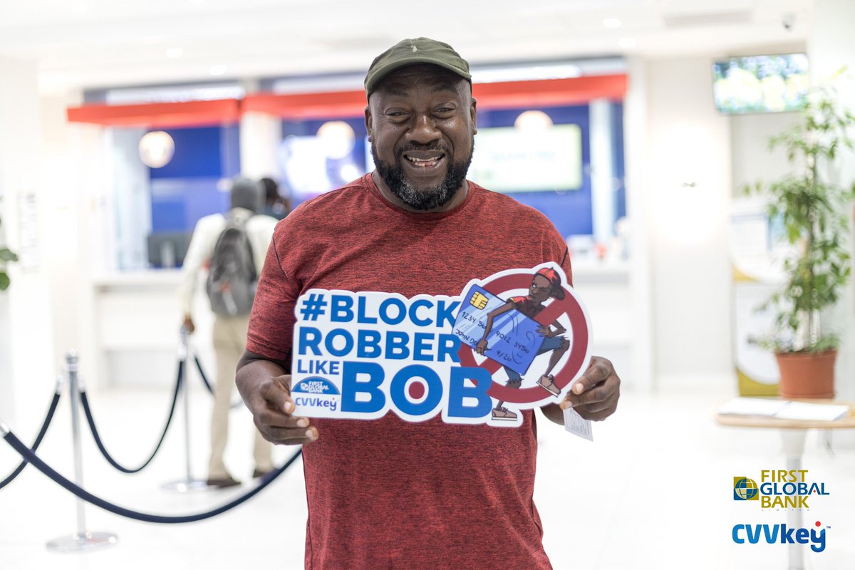 firstglobalbank's tweet photo. Our clients and staff discovered the power of CVV Key during our islandwide branch 
tours. CVV Key is your First Global Bank VISA Card's trusted companion for boosting the 
security of your online transactions. Download the app today!

#FGBSecured #CVVKey #BlockRobberLikeBob https://t.co/G4lK8KXGNM