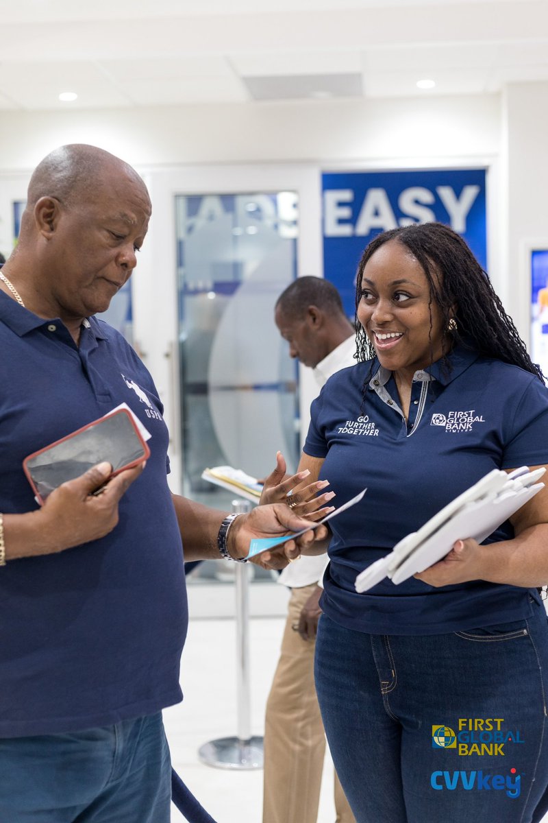 firstglobalbank's tweet photo. Our clients and staff discovered the power of CVV Key during our islandwide branch 
tours. CVV Key is your First Global Bank VISA Card's trusted companion for boosting the 
security of your online transactions. Download the app today!

#FGBSecured #CVVKey #BlockRobberLikeBob https://t.co/G4lK8KXGNM