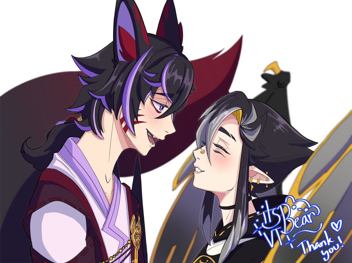 KitsuneKriz's tweet photo. Happy anniversary to my lovely Borb @xXAwkwardAngel idk what I would do without you! ❤️
Thank you @itsbearVT for doing this lovely piece for me! 🙏🏼 it was a wonderful surprise for her 🙏🏼
#DrawKrizVT #TaroWL https://t.co/w8hmCAwiGV
