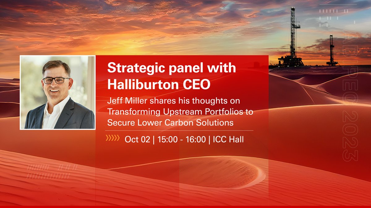 Join Halliburton Chairman, President, and CEO, Jeff Miller at <a href="/ADIPECOfficial/">ADIPEC</a> to understand how #upstreambusinesses are balancing their portfolios to meet net-zero targets and what strategies are being developed to help them achieve this &gt; bit.ly/461PiyS #HALATADIPEC2023