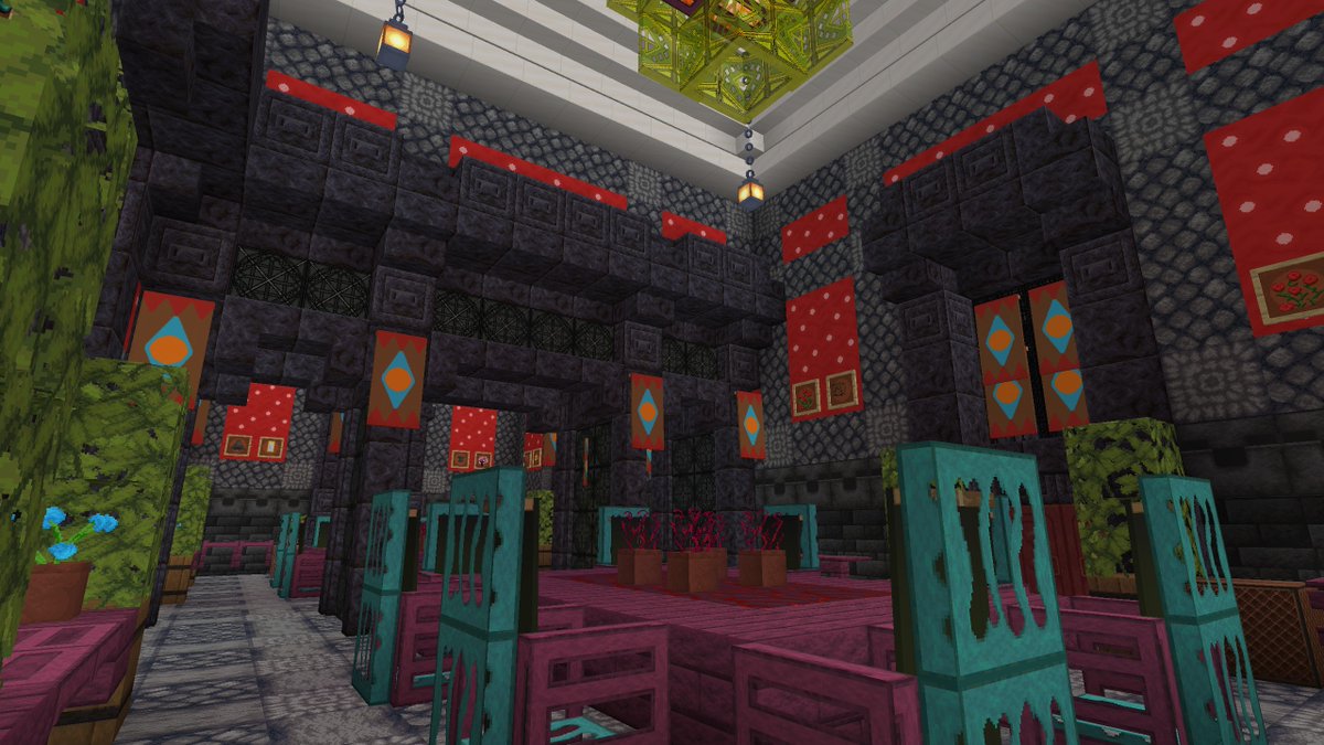 GildedRealm's tweet photo. The remade Sandmeyer Manor Dining Room and the new Private Wing Cross Hall design. https://t.co/0dAA0ZTNMx