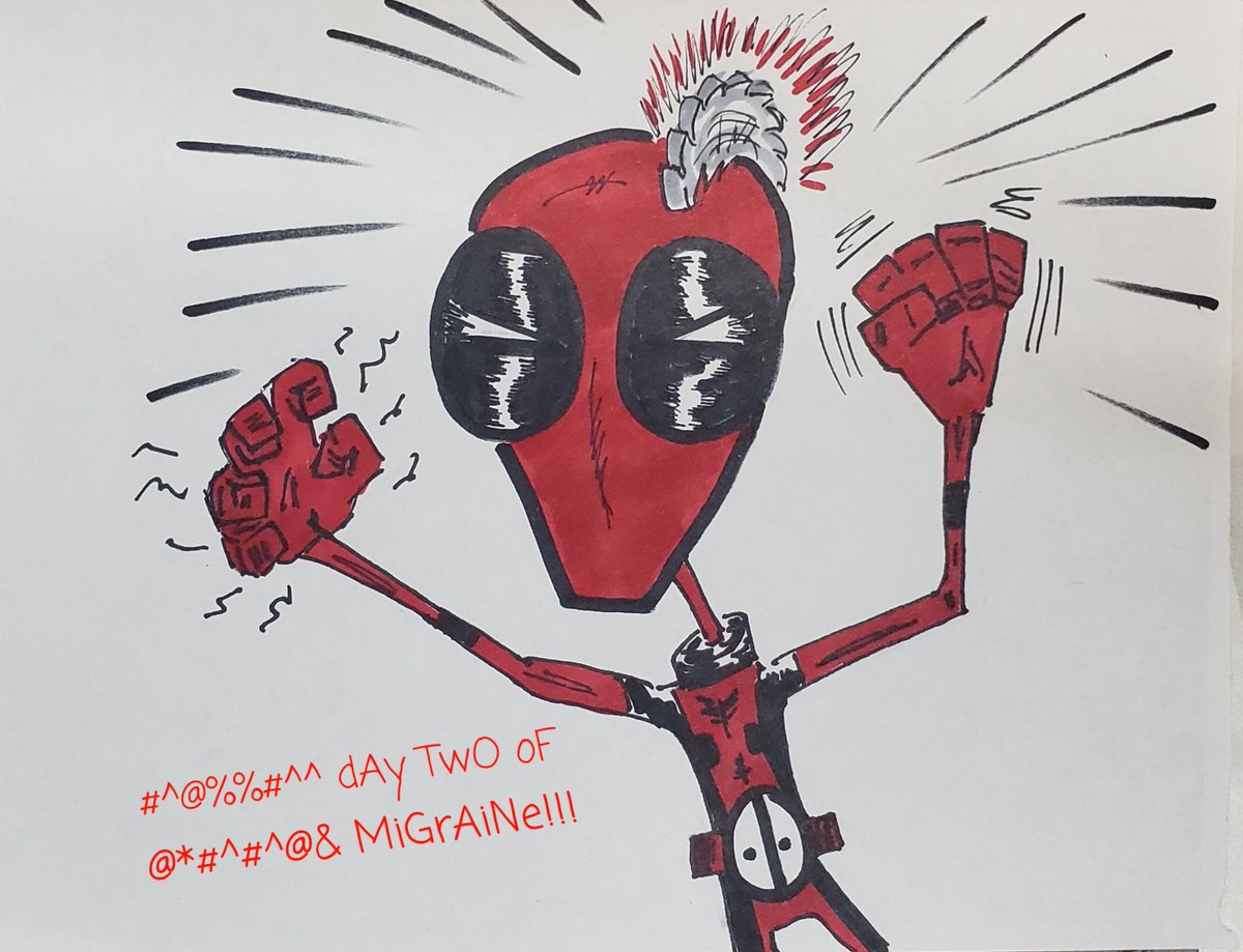 &#&$&*;<÷!! dAy TwO oF &$>=;,%^@! MIGrAINe!!!! #dailydeadpool #migraine #donotrecommend #899
instagram.com/p/Cxt2lA7umfa/…