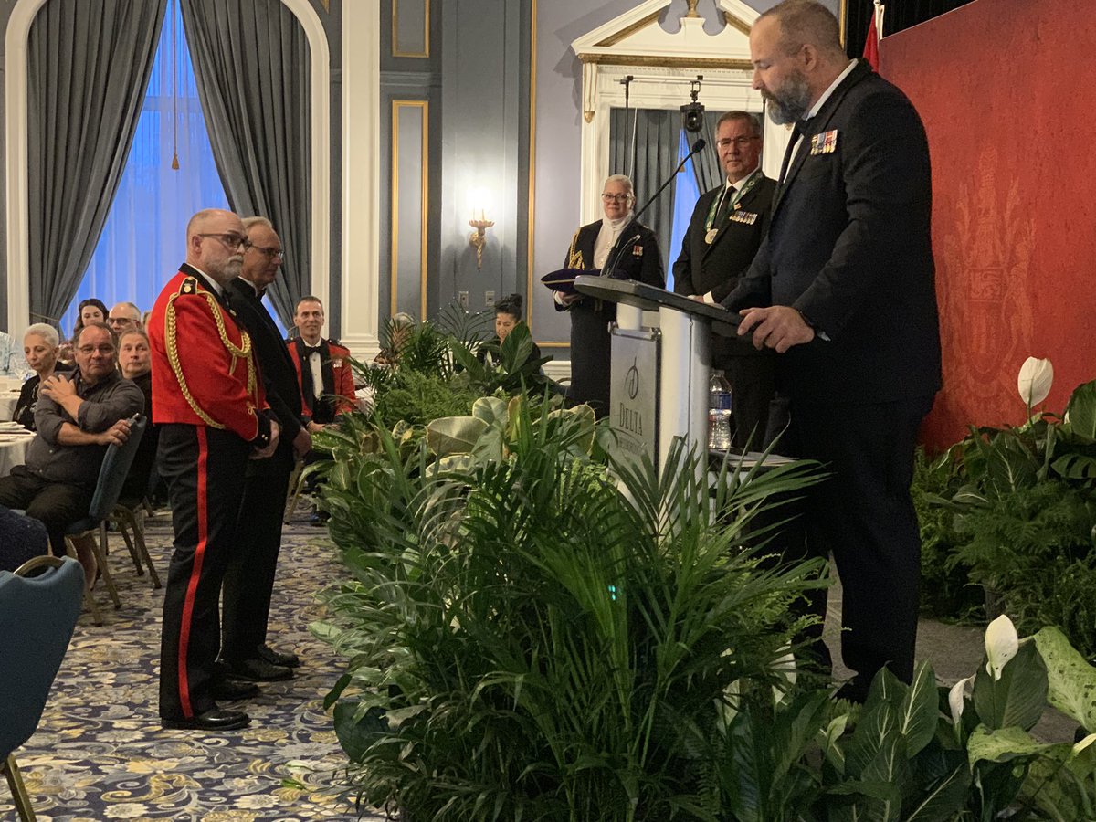 Dr. Pierre Hucl is officially invested into the Saskatchewan Order of Merit by the Honourable Russ Mirasty, Lieutenant Governor of Saskatchewan