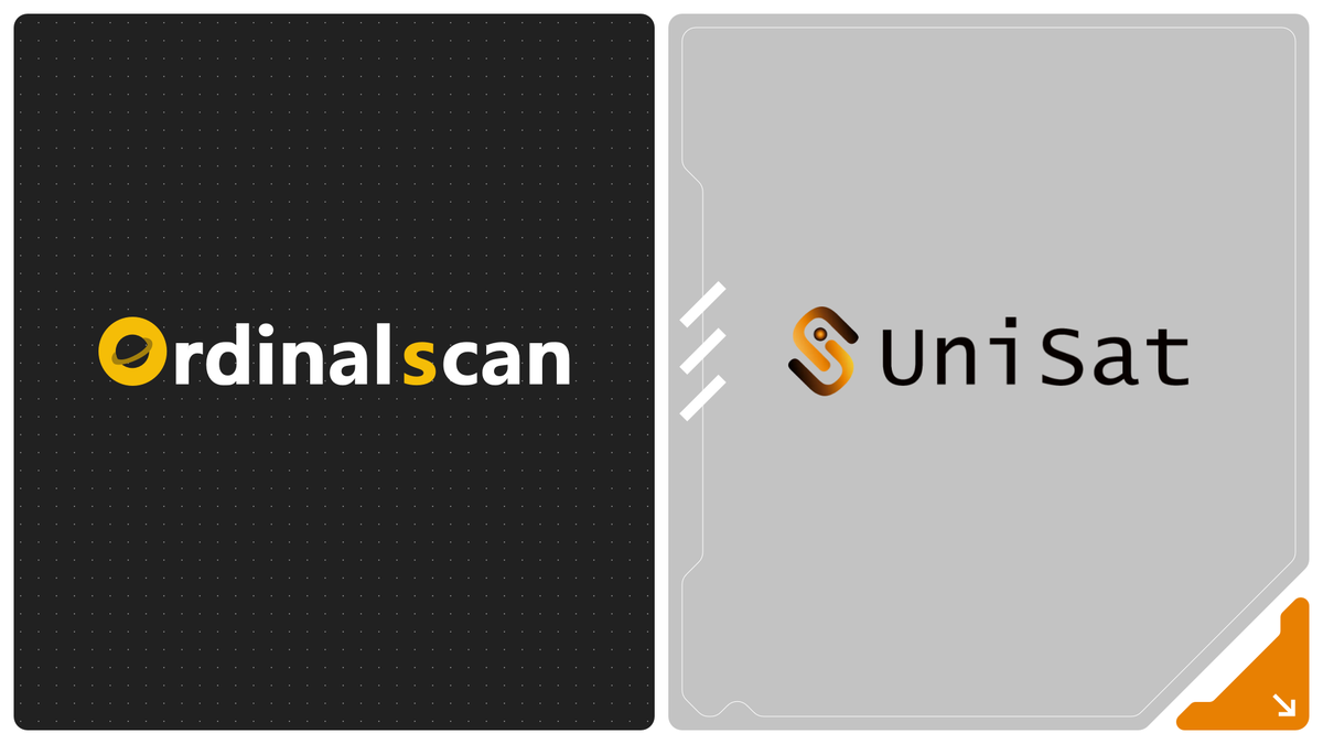 ordinalscan's tweet photo. 🤝 Partnership Alert: @unisat_wallet x @ordinalscan 

We're thrilled to announce our collaboration with Unisat, an open source Chrome Extension for Bitcoin #Ordinals &amp; #BRC20.🔍

We'll cooperate more to buidl more on #Bitcoin Network. More updates coming soon! 🔥 https://t.co/vnzNXZrP5F