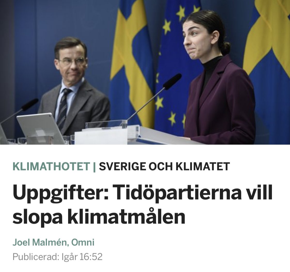 Forskningen manar alla världens länder att snabbt minska utsläppen för att stävja en planetär kris och klara 1,5-gradersmålet. Sveriges regering ökar istället utsläppen och slopar klimatmålen

omni.se/a/0Qy9a0