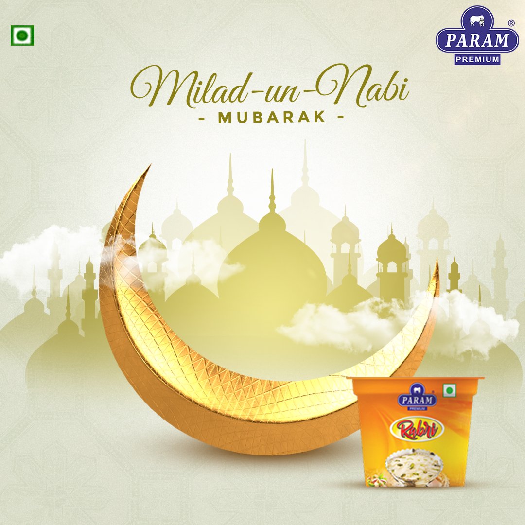 param_dairy's tweet image. Make your celebrations delightful with Rabri sweetness! May your home be filled with happiness and joy on the day of Eid-E-Milad-Un-Nabi.  #EidEMiladUnNabi #HappyEid #Togethernes #JoyOfCelebration #ParamDairy