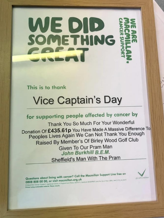 Birley Wood GolfClub (@birleywoodgc) on Twitter photo Well done to our Vice Captain <a href="/Bwgc/">Bangkok Wanderers Golf Club</a> Wayne Baldwin and thanks to all the members who supported him on his day <a href="/macmillancancer/">Macmillan Cancer Support</a> <a href="/JohnBurkhillBEM/">John ‘Man with the Pram’ Burkhill</a> Well done to our Vice Captain <a href="/Bwgc/">Bangkok Wanderers Golf Club</a> Wayne Baldwin and thanks to all the members who supported him on his day <a href="/macmillancancer/">Macmillan Cancer Support</a> <a href="/JohnBurkhillBEM/">John ‘Man with the Pram’ Burkhill</a>
