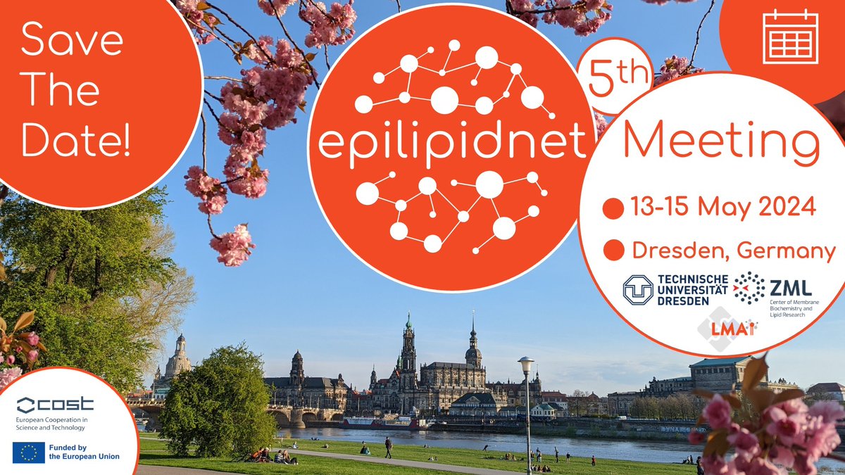 Maria Fedorova (@fedorovalab) on Twitter photo SAVE THE DATE! <a href="/EpiLipidNET/">EpiLipidNET</a> Meeting 2024 will be in Dresden, May 13-15. 3 days full of #lipidtime – from cell biology to lipidomics and clinical translations. Registration (free!) will be opened in January. Stay tuned! Ans see you in Dresden, the city which loves lipids😊 SAVE THE DATE! <a href="/EpiLipidNET/">EpiLipidNET</a> Meeting 2024 will be in Dresden, May 13-15. 3 days full of #lipidtime – from cell biology to lipidomics and clinical translations. Registration (free!) will be opened in January. Stay tuned! Ans see you in Dresden, the city which loves lipids😊