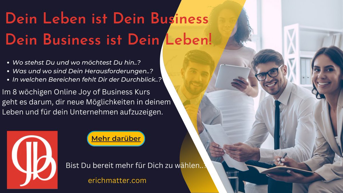 MatterErich's tweet photo. Freudvoll Leben und Unternehmen (geht auch) ganz anders!

*In dem 8 wöchigen Online „Dein Leben ist dein Unternehmen und dein Unternehmen ist dein Leben - Business Anders Gemacht“ Kurs geht es umMöglichkeiten für dein Unternehmen aufzuzeigen. 

 https://t.co/RWmv41MIrF https://t.co/89CPTcpxiu