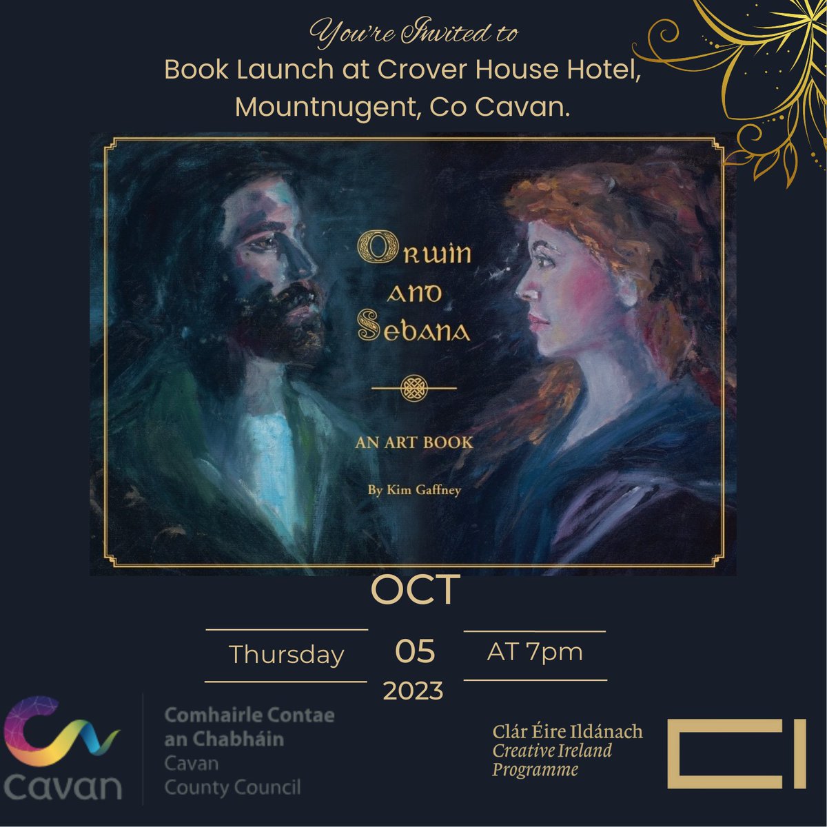 Join us for the official launch of this art book to transported back to a 17th Century Legend, through 19th Century Poetry and 21st Century Art.

Drinks reception and harp music will greet your arrival. All are welcome
#croverhousehotel #booklaunch
#artbook #mythsandlegends
