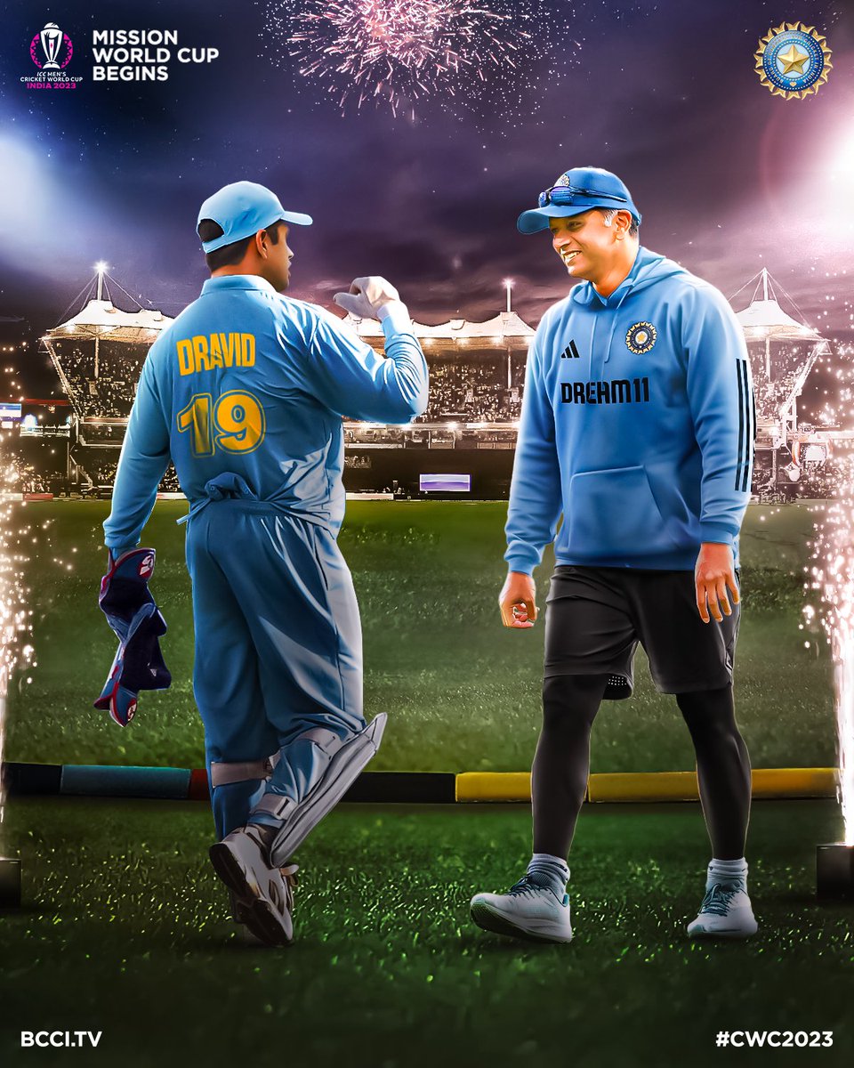 CricCrazyJohns's tweet photo. 1999 WC - Player.
2003 WC - Player.
2007 WC - Captain.
2023 WC - Coach.

The Journey of Rahul Dravid in World Cups - fantastic poster by BCCI. https://t.co/u8C97wiOOX