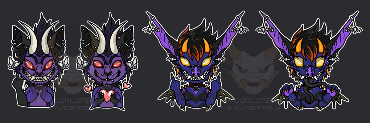 Wasteland_Oni's tweet photo. Telegram stickers for @NyxTheGlowFur of her 2 #Viscidmorph OCs Hexx and Hellyx.
My Linktree: https://t.co/mnDYqbesAG
#furryart #furryartist #furrycommunity #furryartwork #ArtistOnTwitter #furries #furry https://t.co/v6VnBC0vtl