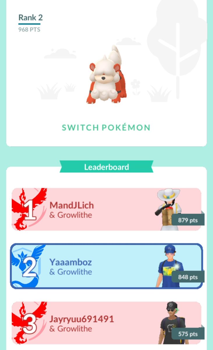 Chubbasil's tweet photo. @NianticHelp Showcases are incorrectly showing score, this is happening for all showcases which I have a hisuain growlithe in, I have removed the pokemon and reentered it multiple times and have waited atleast 12 hours, and still shows incorrectly https://t.co/KWN0Ui1gPi