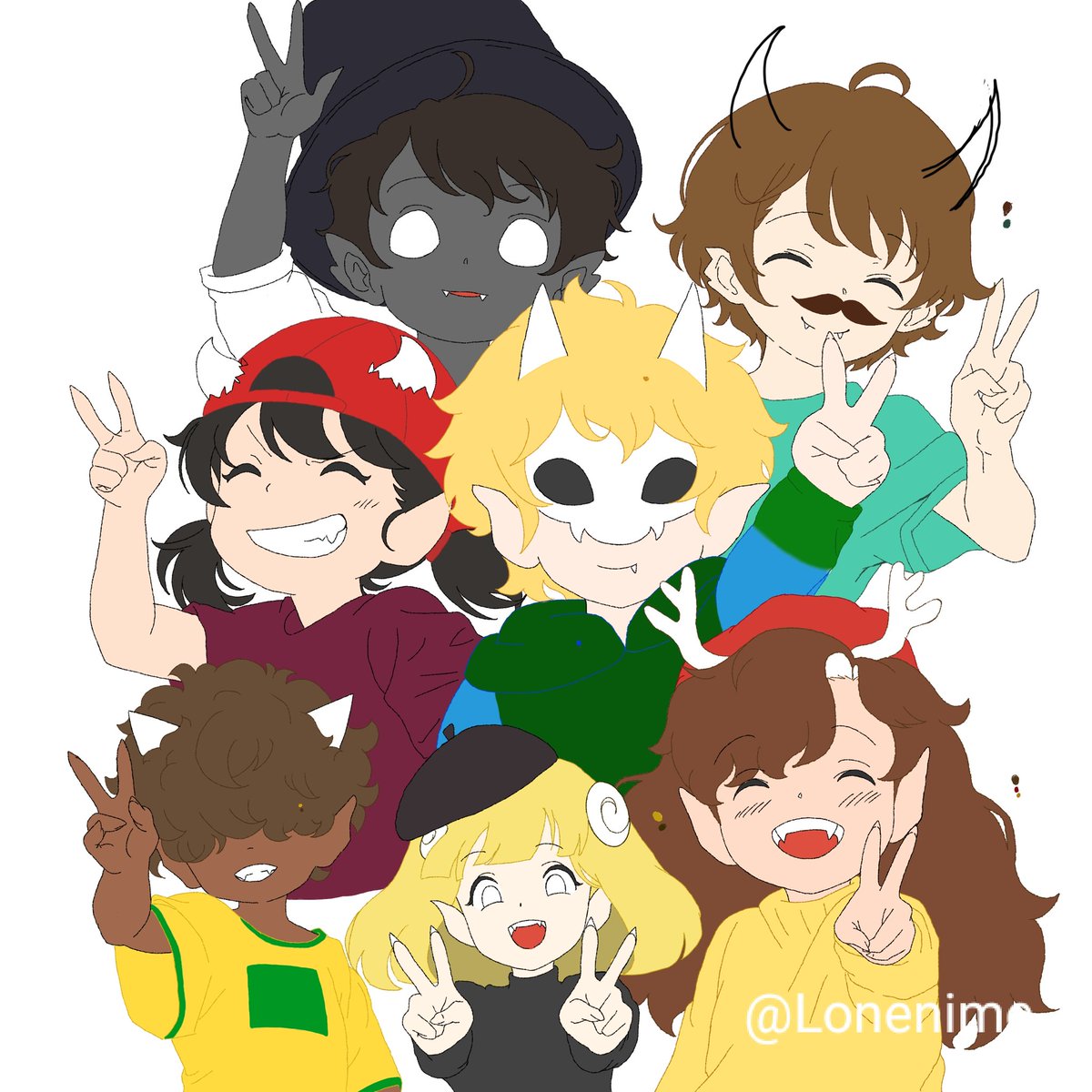 LoneNime's tweet photo. Got bored in the process -3- i forgot to add dapper and ramon horns.... Welp maybe nxt time ;p
#qsmpfanart https://t.co/uTzHVNybjT