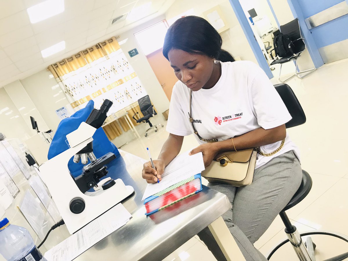 RabbiBaidoo1's tweet photo. Excited to be on the field! 😌We (@screenandtreat) touched down in the Tain Dist. Ghana to continue our screening for #HPV and #Schisto among women.

The Tain district hospital alleviated the pressure for us to carry on our on-site lab analysis. 
#UENR @CeRAB_UENR @timmy_donkoh https://t.co/fJ9QXqI0r0