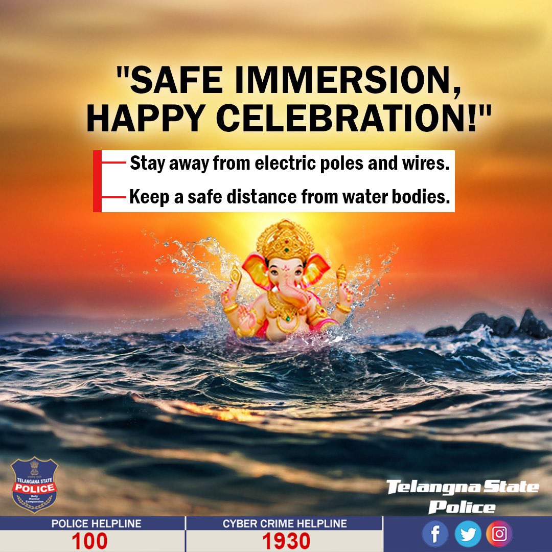 Safety takes center stage, ensuring a worry-free celebration for everyone. To make your day truly memorable, please keep these important guidelines in mind. #SafetyFirst #GaneshNimarjanam #GaneshImmersion
