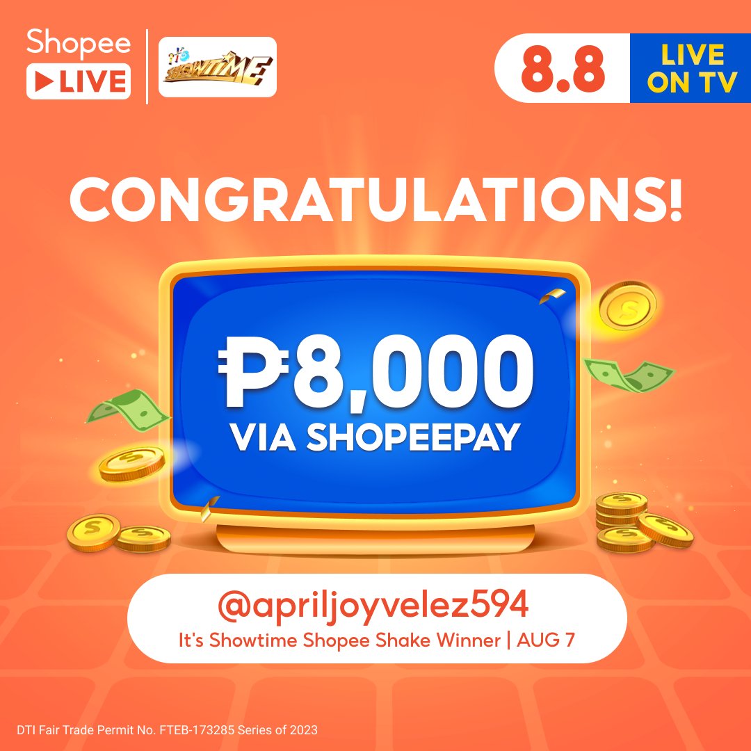 ShopeePH's tweet photo. Certified #ShopeeShake masters yarn!? Congratulations @/chescacapilimagpantay @/apriljoyvelez594 🥳

Sino kaya sa ‘ting mga Shopee Besties ang susunod na mag-uuwi ng malalaking papremyo?

Download the Shopee app and play now 👉 https://t.co/9thoKnqaGc https://t.co/55jV9XbU1U