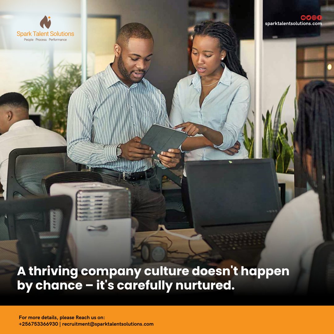 sparkTsolutions's tweet image. A thriving company culture doesn&apos;t happen by chance – it&apos;s carefully nurtured. Let&apos;s work hand in hand to cultivate a culture that empowers your employees and drives your company&apos;s growth. #CompanyCulture #SparkTalentSolutions