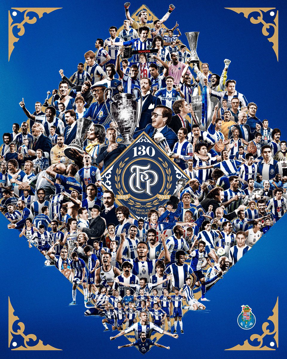 O FC Porto completa hoje 130 anos de história 👏🏻🔵