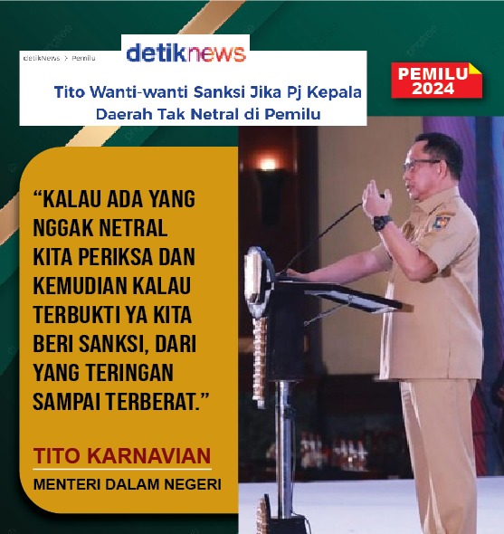 berdjoeang's tweet photo. Pj Kepala Daerah harus netral pada Pemilu 2024
#Pemilu2024 #Pemilu https://t.co/9FIXFsmE6V