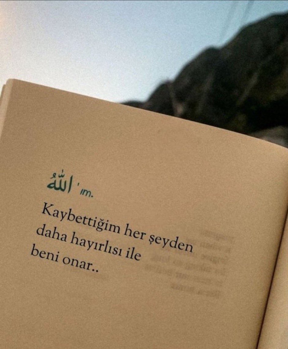 "Allah’ım.
Kaybettiğim her şeyden daha hayırlısı ile beni onar."