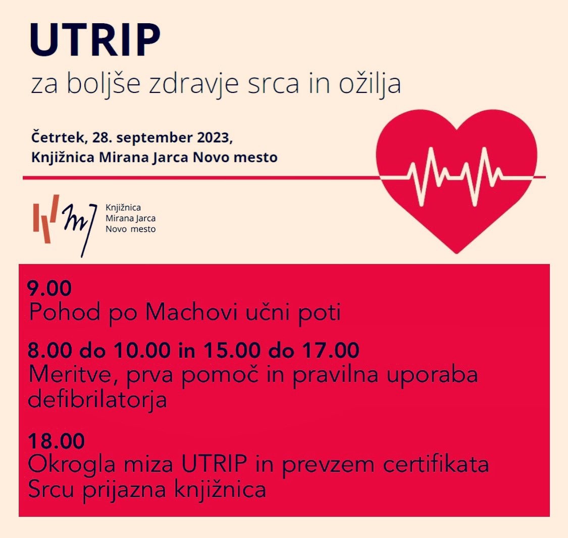 Danes v naši knjižnici.
ℹ️ kmj.si/si/napovednik/…

#novomesto #zdravje