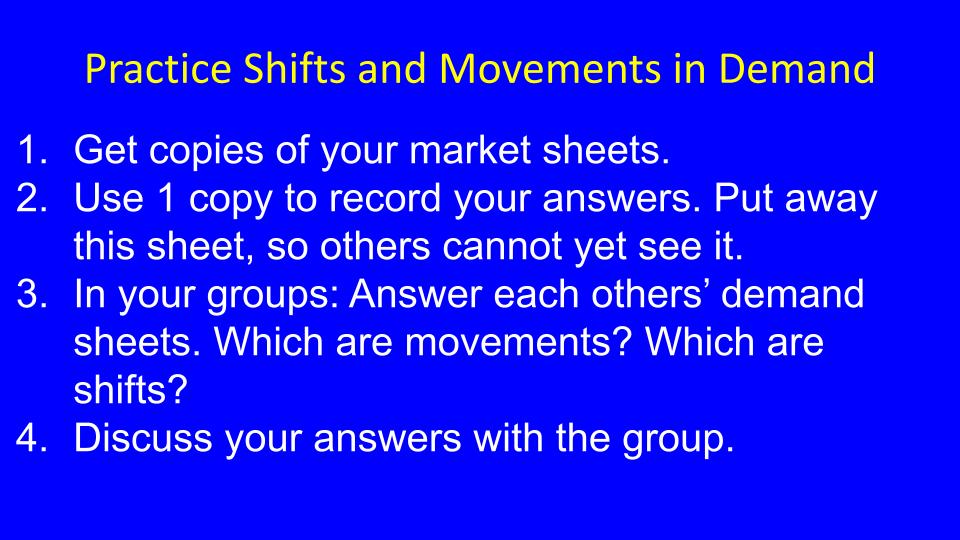 NIS_IndvSoc's tweet photo. What causes a shift versus a movement of the demand curve?

G11 economics students created their own market scenarios and then tested their classmates on which is a movement and which is a shift.

#NISinquire https://t.co/YRnZOsWPTg